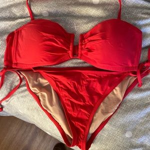 Red J. Crew Bikini